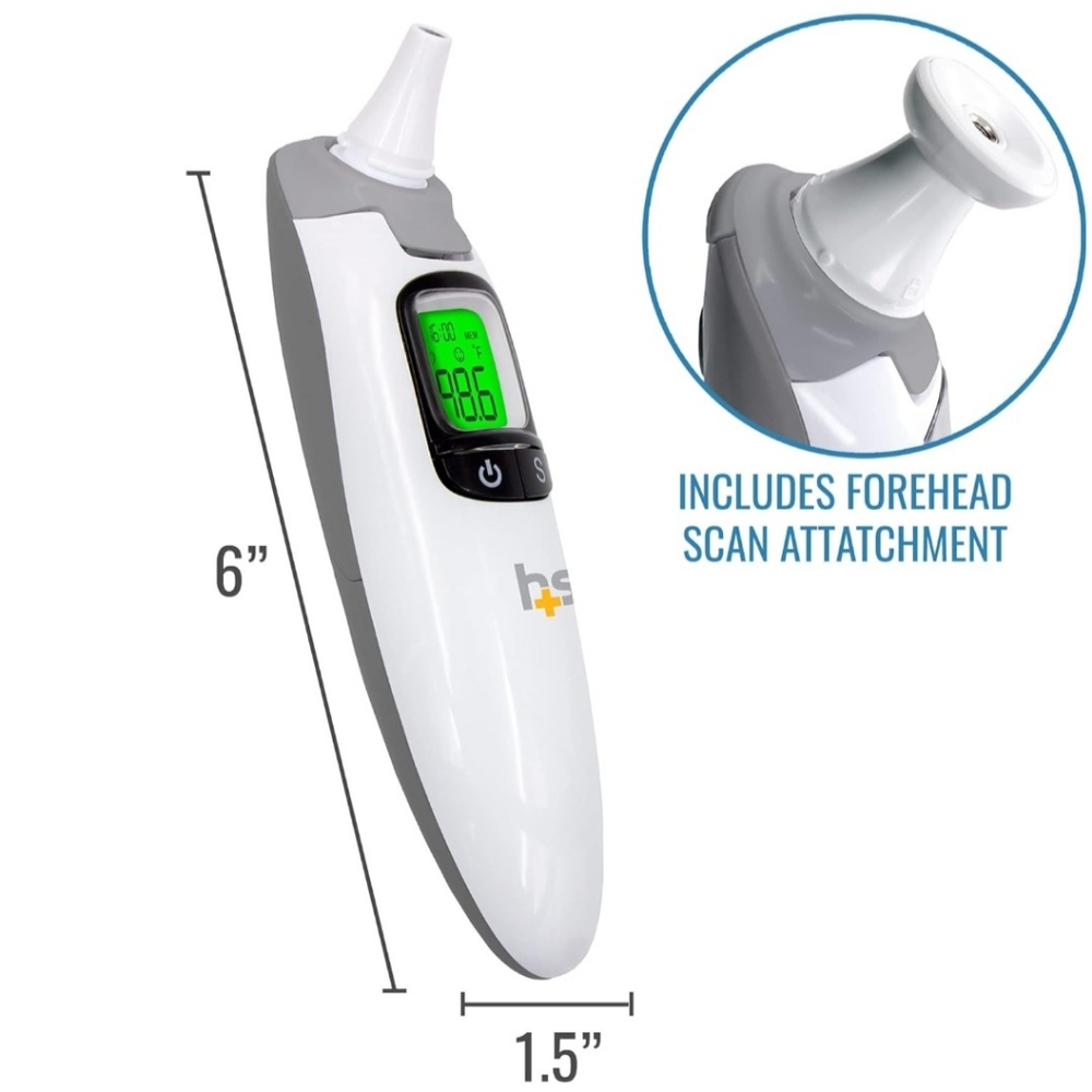 Talking Infrared Ear & Forehead Thermometer, Visual, English And Spanish
